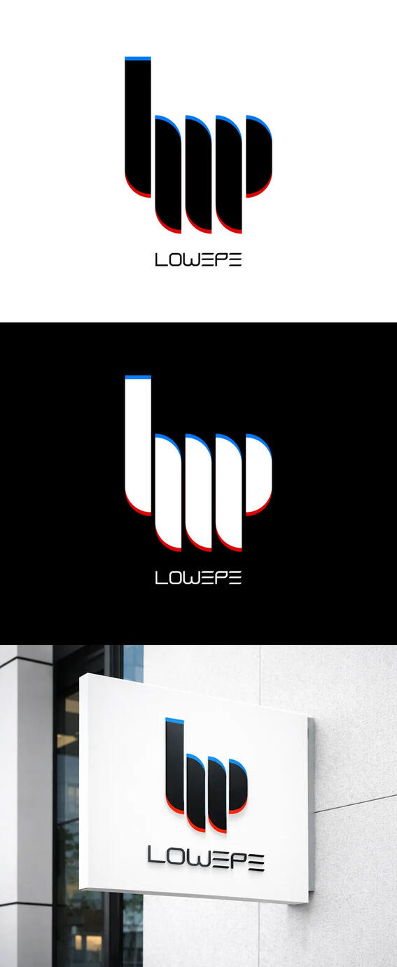 Logo- und Brandmark-Konzept für einen Gaming-Creator, einschließlich modernem Logo-Design und Brand-Identity-Signage-Mockup